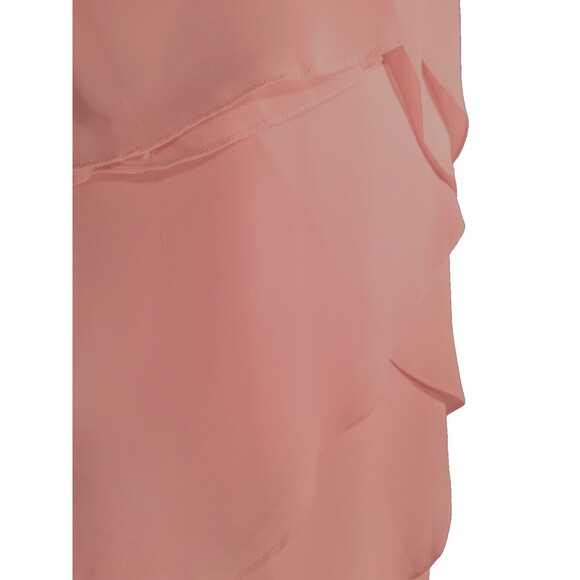 Tiered Boat Neck Chiffon Sleeve Mother of the Bride Dress Elegant Modest S 5 6 - Picture 10 of 10